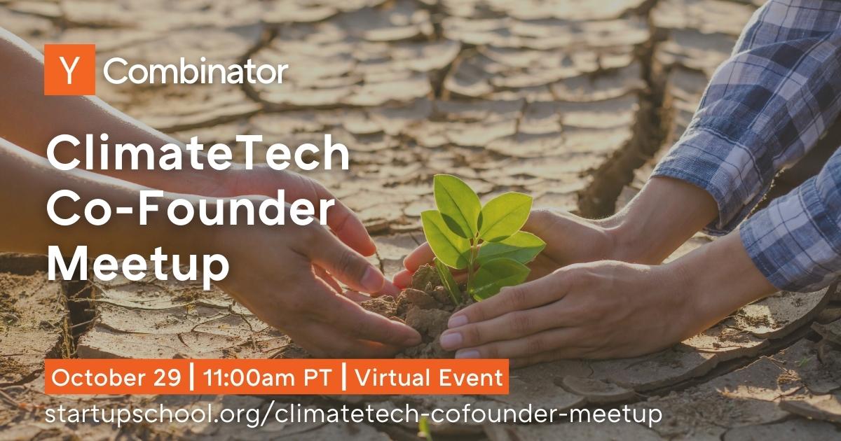 YC ClimateTech Co-Founder Meetup