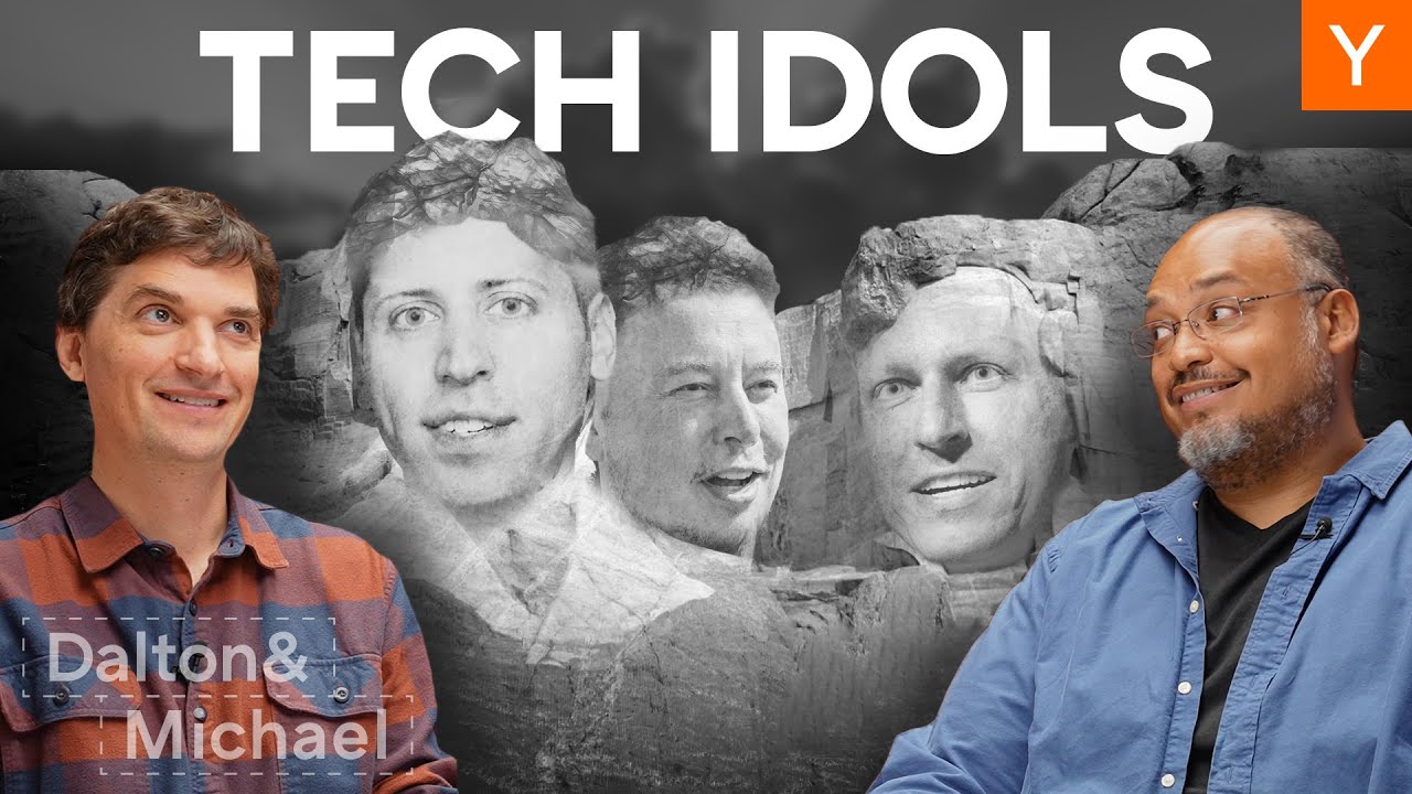 Dalton Caldwell and Michael Seibel in front of the text "Tech Idols"